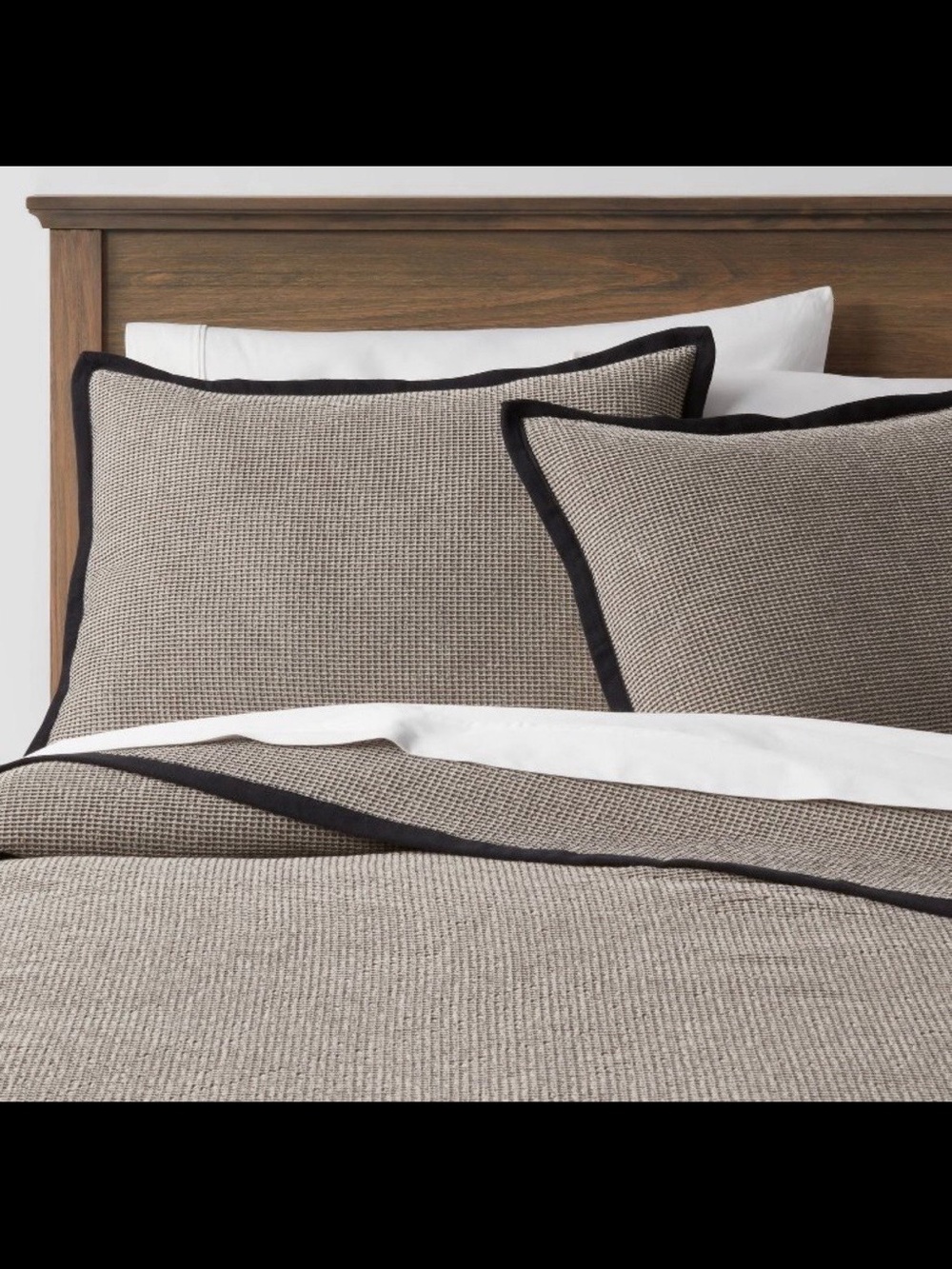Threshold Micro Waffle Coverlet & Shams King sized set